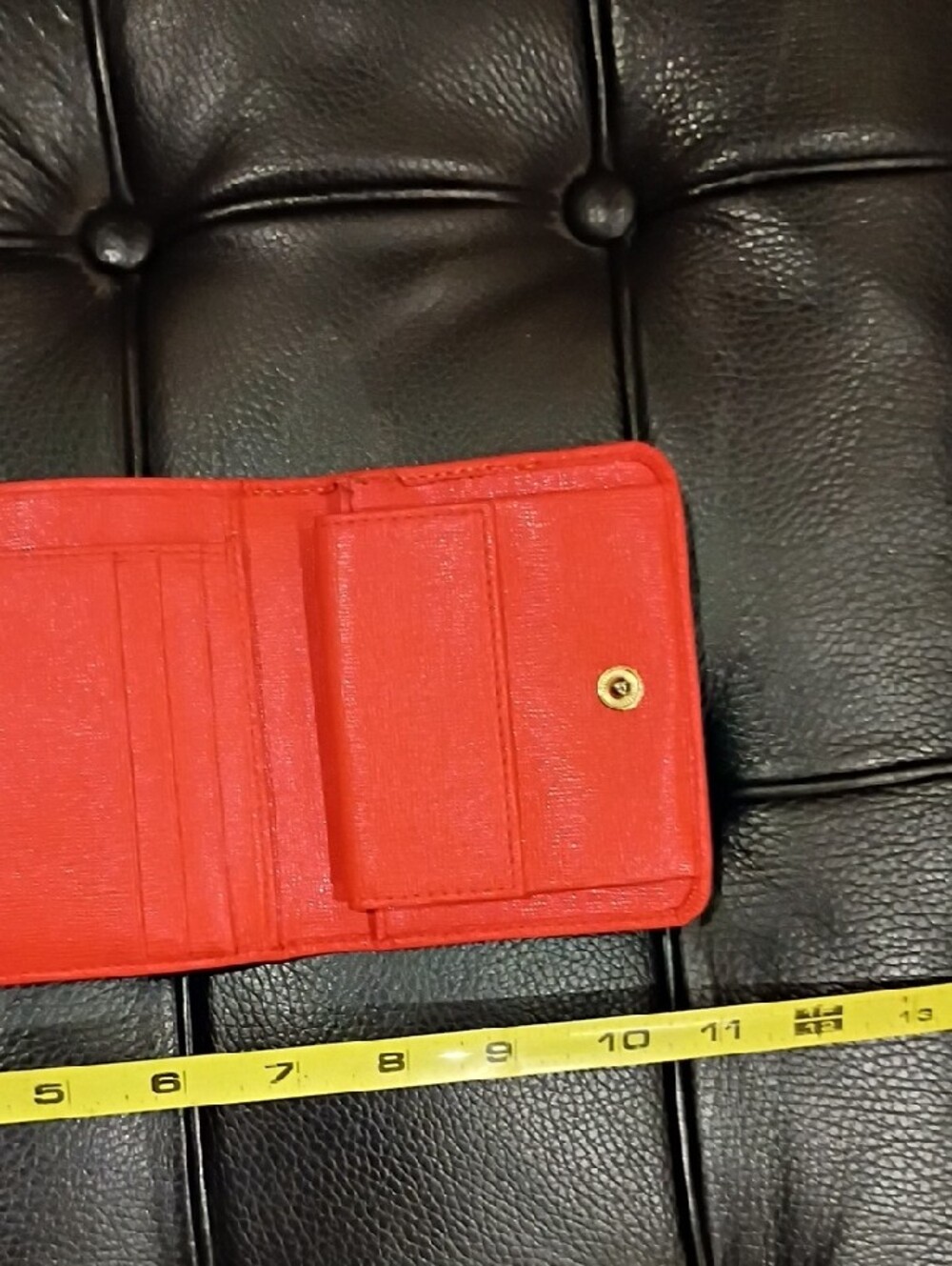 Furla Orange Saffiano Leather Fold Wallet - Picture 5 of 11